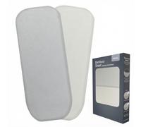 Lionelo Sábanas Cuna y Capazo de Bambú 70 x 28 cm, Pack 2, Blanco Gris | Suaves y transpirables, termorreguladoras, elásticas para colchones hasta 10 cm, ideales para piel sensible, lavables a 30°C