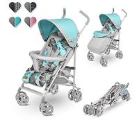 LIONELO Silla de Paseo Ligera Elia para Bebés hasta 15 kg, Carrito de Bebé Plegable con Asiento Reclinable, Capota XXL, Cesta y Mosquitera, de 6 a 36 Meses