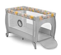 lionelo Stefi Plus 2 en 1 Cuna de Viaje y corralito de bebé de hasta 15 kg con Acceso Lateral con Cremallera, colchón de Espuma (Amarillo)
