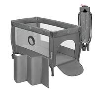 LIONELO Stefi Plus 2 en 1 Cuna de viaje y corralito de bebé de hasta 15 kg con acceso lateral con cremallera, colchón de espuma