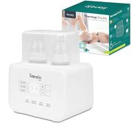 LIONELO Thermup Double Calientabiberones eléctrico doble, Esterilizador, calienta comida y biberones para bebes, Descongelación de leche, Rápido 3-5 minutos de calentamiento, 6 programas