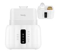Lionelo Thermup Duo Calienta Biberones Doble y Esterilizador, Blanco | 6 Modos, Para 2 Biberones, Calienta Leche y Tarritos, Descongela, Mantiene Caliente, Panel Táctil, Sensor NTC, Sin BPA, 200 W