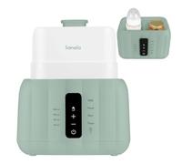Lionelo Thermup Duo Calienta Biberones Doble y Esterilizador, Verde | 6 Modos, Para 2 Biberones, Calienta Leche y Tarritos, Descongela, Mantiene Caliente, Panel Táctil, Sensor NTC, Sin BPA, 200 W