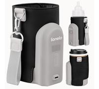 LIONELO Thermup Go Evo Calientabiberones Portátil Para Bebé, Mantiene los Líquidos Calientes, 5 Temperaturas de Funcionamiento de 38 a 50 oC, hasta 9 horas de Funcionamiento Pantalla LCD (Negro)