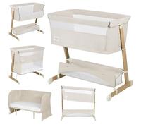 lionelo THOMI Plus Cuna Bebé Independiente 5 en 1, Cuna Colecho hasta 9 kg, para Niños Mayores de hasta 30 kg, Parque hasta 15 kg, Plegable, de Lecho para Bebés hasta 100 kg (Beige Carmel)