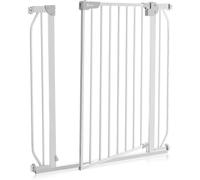 Linelo Truus Slim Barrera de protección 75-105 x 3 x 76,5 cm Dobre protección Función AutoStop Cierre automático Cerradura de Cierre Montaje Sencillo Gris