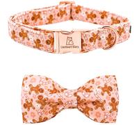Lionheart glory Collar de Navidad para perro, collar de lazo rosa ajustable, suave y cómodo, para perros grandes, niñas o niños, regalo para mascotas, collar de otoño
