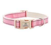 Lionheart glory Collar reflectante para perro, collar para mascotas, collar rosa ajustable, duradero, suave, clásico, para perros medianos, regalo para mascotas