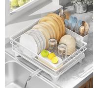 LIONONLY Dish Drainer 1 Tier White