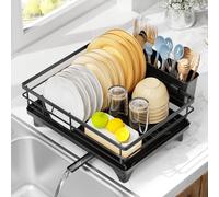 LIONONLY Escurridor de Platos Negro Grande
