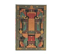Lion's Den (Sybil Pye Bindings) Mini 18-month Horizontal Hardback Dayplanner 2025 (Elastic Band Closure)