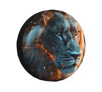 Lion'S Head - Cubierta de metal para neumáticos de repuesto, impermeable, a prueba de polvo, ajuste universal para remolque, caravana, SUV, camión, cámper, 14 pulgadas