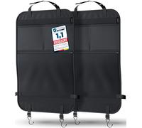 LIONSTRONG Organizador asiento coche - universal multi-bolsillo protector trasero del asiento de coche para niños - kick mats (2-SET)