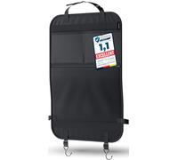 LIONSTRONG Organizador asiento coche - universal multi-bolsillo protector trasero del asiento de coche para niños - kick mats (negro)