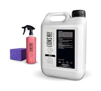 LionsWay: Abrillantador de Neumáticos Coche. 3-1 Profesional: Renueva, Hidrata y Abrillanta. Potente y Aromatizado. Renovador y Restaurador de Plásticos y Gomas. 5l + Pulverizador + Aplicador