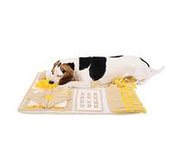 lionto Alfombra de Actividades Perros alimentación Entrenamiento, (M) 70x60 cm Amarillo/Marrón