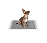 lionto Almohadillas de Fibra de carbón para Cachorros, 50 Unidades 60x60 cm, Resistentes, a Prueba de Fugas, Muy absorbentes con Tiras Adhesivas, 6 Capas, Ideal para Perro y Animal Enfermo, Negro