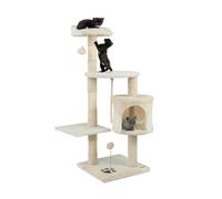 lionto Árbol rascador para Gatos Altura 112 cm, Beige/Blanco