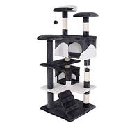 lionto Árbol rascador para Gatos Altura 130 cm, Gris/Blanco