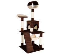 lionto Árbol rascador para Gatos Altura 133 cm, Beige/Marrón