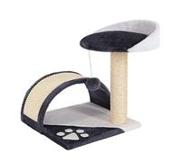 lionto Árbol rascador para Gatos Altura 43 cm, Gris/Blanco