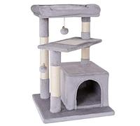 lionto Árbol rascador para Gatos Altura 75 cm, Gris Claro