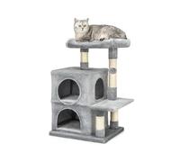 lionto Árbol rascador para Gatos Altura 80 cm, Gris Claro