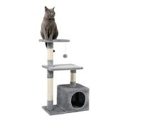 lionto Árbol rascador para Gatos Altura 85 cm, Gris Claro