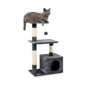 lionto Árbol rascador para Gatos Altura 85 cm, Gris Oscuro
