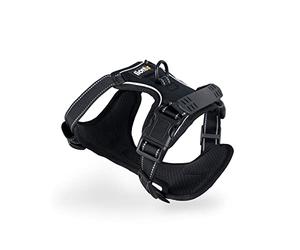 lionto Arnés para Perros Acolchado Anti tirones Reflectante Arnés de Seguridad Ajustable, Talla L, Negro