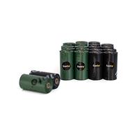 lionto Bolsas para Excrementos de Perros 400 sacs (20 Rollos) a Prueba de Fugas, de Basura extragruesas para Perros Rollos de recarga para Bolsas de Basura sin Perfume, Negro/Verde