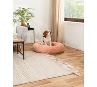 lionto Cama perros redonda cojín gatos sofá para perros donut (XXL) 80 cm Ø rosa