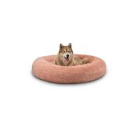 lionto Cama perros redonda cojín gatos sofá para perros donut XXXXL 120cm Ø rosa