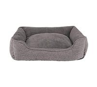 lionto Cama Perros Tejida Mezclado cojín Perros Cesta Perros Funda extraíble, (S) 75x60 cm Gris
