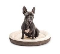 lionto Cama Redonda para Perros cojín para Perros sofá Perros Cama con Forma de Donut, 65 cm Ø Marrón