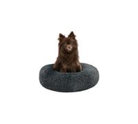 lionto Cama Tipo Donut para Perros y Gatos, Cama Redonda mullida para Mascotas pequeñas y Grandes, Ø 40 cm, cojín Suave de Felpa esponjosa con Relleno Extra Grueso, Gris Oscuro