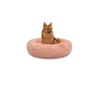 lionto Cama Tipo Donut para Perros y Gatos, Cama Redonda mullida para Mascotas pequeñas y Grandes, Ø 60 cm, cojín Suave de Felpa esponjosa con Relleno Extra Grueso, Rosa