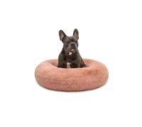 lionto Cama Tipo Donut para Perros y Gatos, Cama Redonda mullida para Mascotas pequeñas y Grandes, Ø 70 cm, cojín Suave de Felpa esponjosa con Relleno Extra Grueso, Rosa