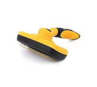 lionto Cepillo para Perros y gatos carda autolimpiable para eliminar el pelaje caído ideal para pelo largo y medio-largo