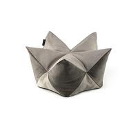 lionto Cojín Corona para Mascotas, 60 x 35 cm, Gris Claro/Gris Oscuro | Cojín decorativo con aspecto de ante y relleno suave adaptable, concebido como cama y refugio para mascotas