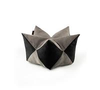 lionto Colchón en Forma de Corona o Estrella Cama de Perro Cama de Gato colchón para Mascotas, 60x35 cm Gris/Negro