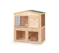Conejera de madera caseta exterior para mascotas pequeñas cobertizo 98x54x100 cm