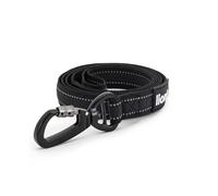 lionto Correa para Perro de 170 cm, Correa de Goma con Correa de Mano y mosquetón de Metal 360° con Cierre de Seguridad, Correa Reflectante de Nailon Resistente a la Intemperie, Color Negro