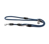 lionto Correa para Perros Regulable y multifunción, 200 cm, Azul | Correa cruzada resistente a la intemperie con mosquetones de acero inoxidable y longitud ajustable para paseos