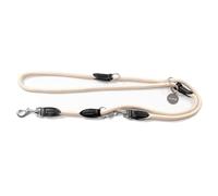 lionto Correa Regulable para Perros Correa Regulable Multiusos Correa Doble Correa de Manos Libres Longitud 200 cm, Beige