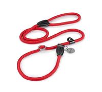 lionto Correa Retriever con Collar Integrado, 120 cm, Rojo | Correa Moxon de nailon con collar integrado, anillo de tope y limitador de tiro para perros de distintos tamaños