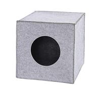 lionto Cueva fieltro gatos cueva suave cueva estantería 33x37x33 cm Gris claro