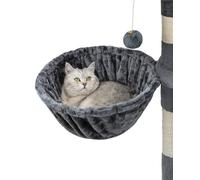 lionto Hamaca Hecha de Felpa Suave para Árbol Escalador para Gatos Diámetro 40 cm, 25 cm Profundidad Gris Oscuro