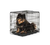 lionto Jaula plegable de metal para gato 50x36x41 cm