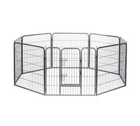 lionto Parque para Mascotas y Perros Cachorro Valla cuadrícula Jaula Plegable con Puerta, (M) 80x80 cm